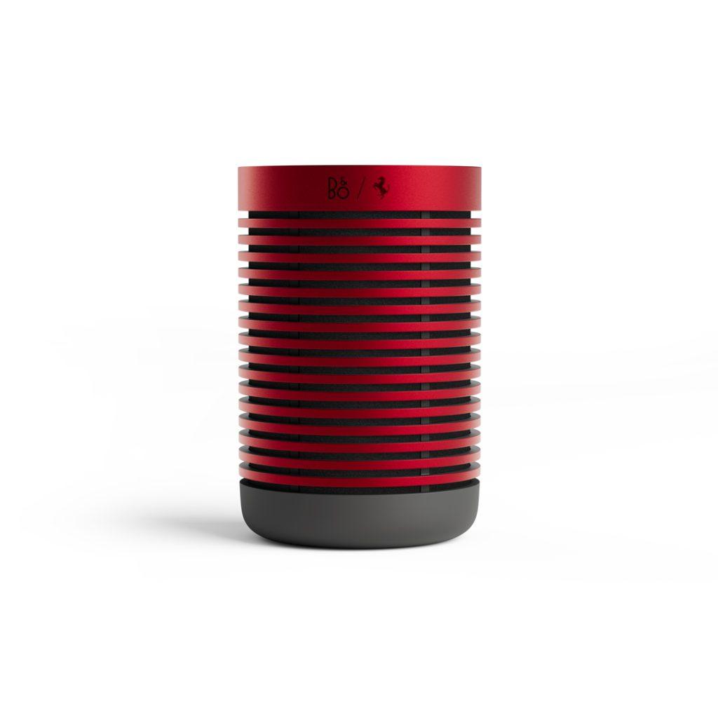 Bang & Olufsen Beosound Explore Ferrari Edition portable speaker in red and black aluminum