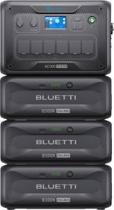 Bluetti AC300 inverter with connected B300 battery modules