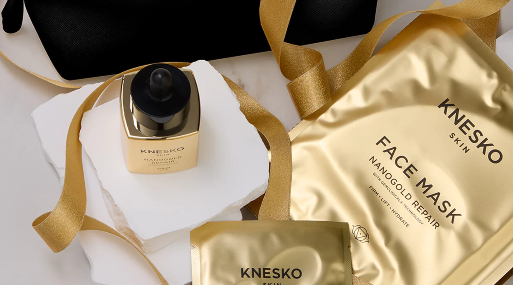 Display of KNESKO Collagen face and eye masks