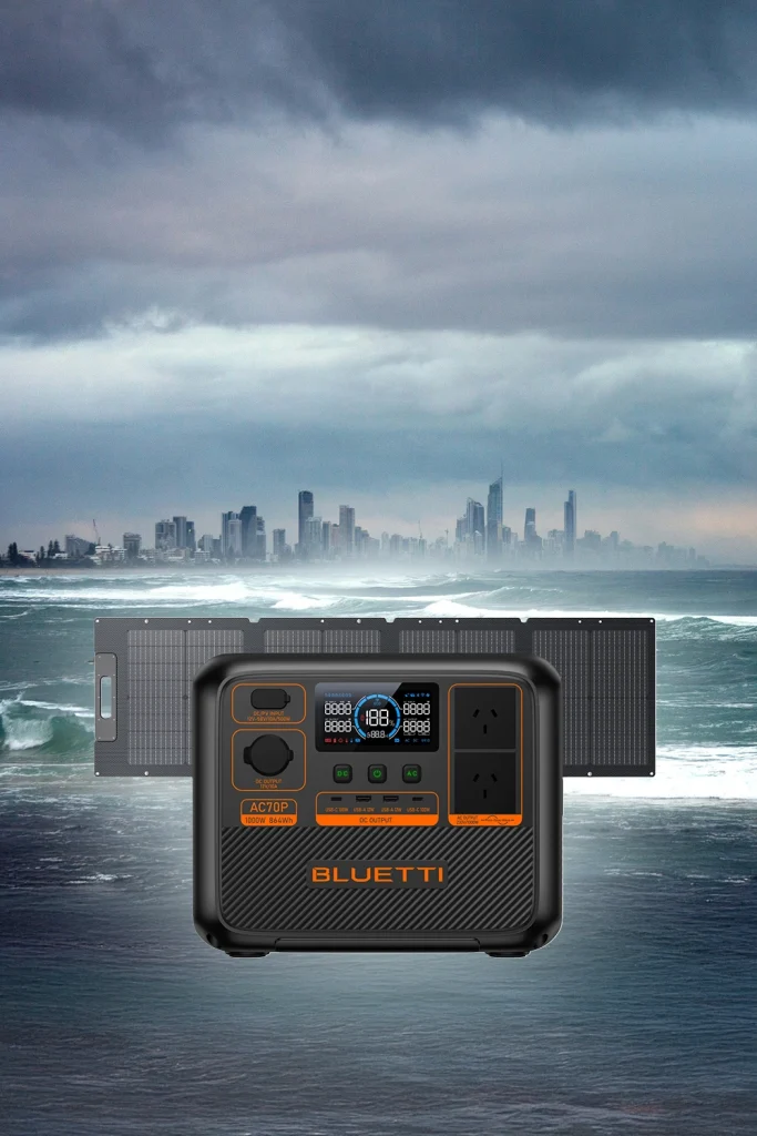 Portable power station used for home backup during Cyclone Alfred blackout